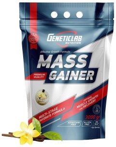 Гейнер Mass Gainer 3000 г vanilla Geneticlab nutrition