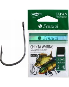 Рыболовные крючки Sensual Chinta W Ring 8 10 шт Mikado