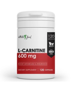 Л Карнитин база L Carnitine 600 mg 120 капсул Atletic food
