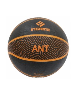 Мяч баскетбольный Ant 7 черно оранжевый Ingame