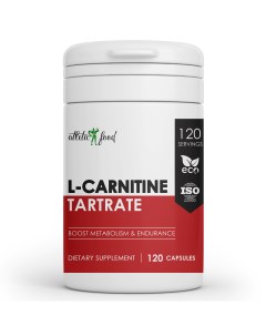 Л Карнитин тартрат 100 Pure L Carnitine Tartrate 600 mg 120 капсул Atletic food