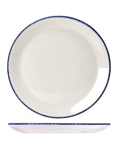 Тарелка Блю Дэппл пирожковая 153х153х12мм фарфор белый синий Steelite