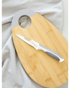 Нож для чистки овощей клинок серебристый 80мм серый KN00023 Denastia