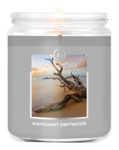 Ароматическая свеча Mahogany Driftwood Красное дерево прибитое к берегу 198г Goose creek