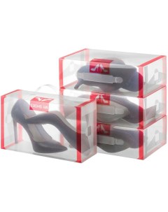 Коробки для обуви 30х18х10 см складные с ручкой 4 шт El casa