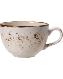 Чашка чайная Крафт Вайт 340мл 100х100х70мм фарфор белый коричневый Steelite