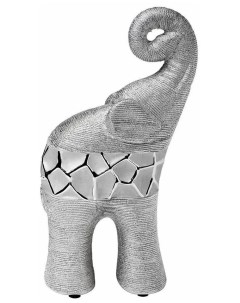 Статуэтка Слон серебряный Высота 24 5 см Garda decor