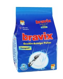 Порошок для мытья посуды в посудомоечных машинах без фосфатов 1 8 кг 4 шт Bravix