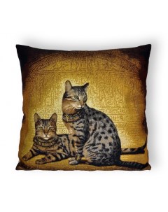 Подушка Декоративная Гобеленовая 45х45 Египетские кошки Студия текстильного дизайна