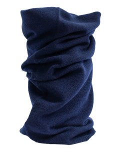 Темно синий шарф снуд с вышивкой Yohji yamamoto
