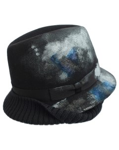 Шляпа с вязаными полями и следами краски Yohji yamamoto