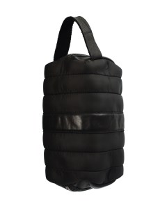 Черная сумка косметичка с кожаными вставками Guidi