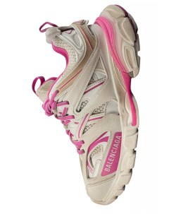Белые кроссовки Track с розовыми деталями Balenciaga