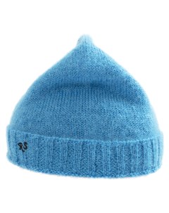 Голубая шапка с вышивкой RS Raf simons