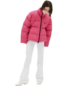 Розовая курткас высоким воротником Balenciaga