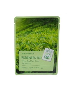 Маска тканевая для лица очищающая с экстрактом Зеленого чая Tony moly