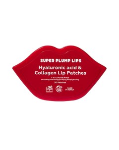Патчи для губ с гиалуроновой кислотой и коллагеном SUPER PLUMP LIPS Hyaluronic Acid Collagen Lip Pat Л'этуаль