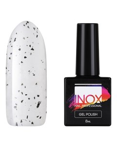 Гель лак 149 Черные крапинки Inox nail professional