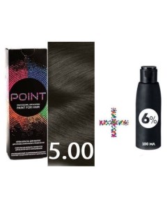 Крем краска для волос 5 0 и крем окислитель 6 Point
