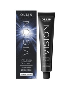 OLLIN Крем краска для бровей и ресниц Vision иссиня черная 20 мл Ollin professional