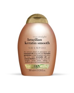 Шампунь разглаживающий для укрепления волос Бразильский Кератин Ever Straight Brazilian Keratin Smoo Ogx