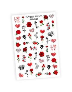 Слайдер дизайн Цветы Сердце SD 115 Invent print