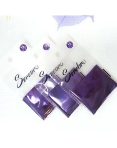 Набор Фольга для дизайна ногтей 13 фиолетовый глянец 5 шт Serebro