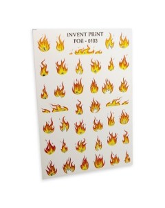 Фольгированный слайдер Пламя Огонь FOiL 103 Invent print