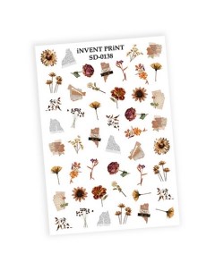 Слайдер дизайн Цветы Ретро Газета SD 138 Invent print