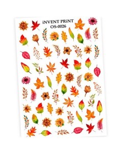 Набор Слайдер дизайн Осень Веточки Листья OS 26 3 шт Invent print