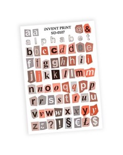 Слайдер дизайн Буквы Знаки SD 107 Invent print