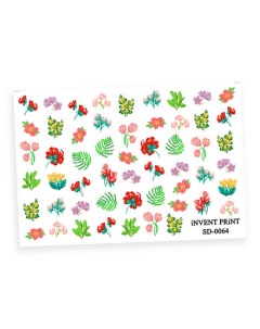 Набор Слайдер дизайн Цветы Веточки Листья SD 64 3 шт Invent print