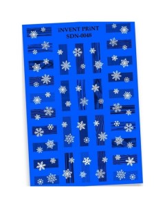 Набор Слайдер дизайн Новый год Зима Снежинки SDN 48 3 шт Invent print