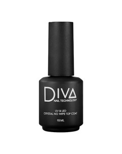 Топ для гель лака Crystal No Wipe 15 мл Diva nail technology