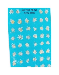Слайдер дизайн Новый год Зима Золотые снежинки SDNF 98 Invent print