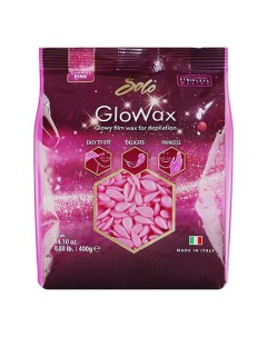 Воск для депиляции горячий Solo Glowax Cherry Pink 400 г Italwax