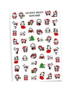 Набор Слайдер дизайн Новый год Зима Панды Пингвины SDN 45 3 шт Invent print