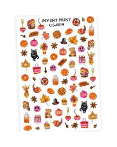 Слайдер дизайн Осень Halloween Веточки Листья OS 19 Invent print
