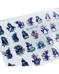 Набор 3D слайдер Crystal HT 303 Пингвины Новый год 3 шт Anna tkacheva