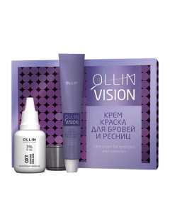 OLLIN Крем краска для бровей и ресниц Vision black Ollin professional
