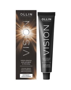 OLLIN Крем краска для бровей и ресниц Vision холодно коричневая 20 мл Ollin professional