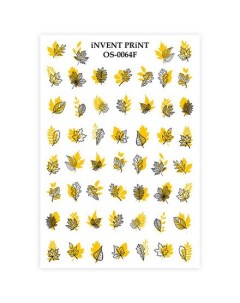 Набор Слайдер дизайн Осень Веточки Золотые листья OS 64F 2 шт Invent print