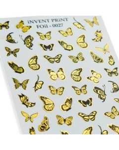 Фольгированный слайдер Бабочки FOiL 027 Invent print