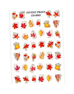 Набор Слайдер дизайн Осень Газета Веточки Листья OS 43 3 шт Invent print