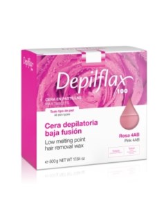 Воск горячий пленочный в брикетах Розовый пластичность 4AB 500 гр Depilflax