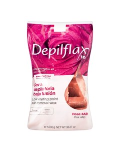 Воск горячий пленочный в брикетах Розовый пластичность 4AB 1000 гр Depilflax
