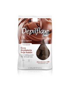 Воск горячий пленочный в брикетах Шоколад пластичность 5AB 1000 гр Depilflax