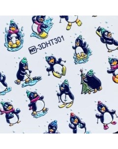 Набор 3D слайдер HT 301 Пингвины Новый год 3 шт Anna tkacheva