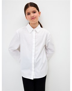 Хлопковая белая блузка для девочек Sela