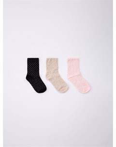 Набор из 3 пар носков в горошек для девочек Sela